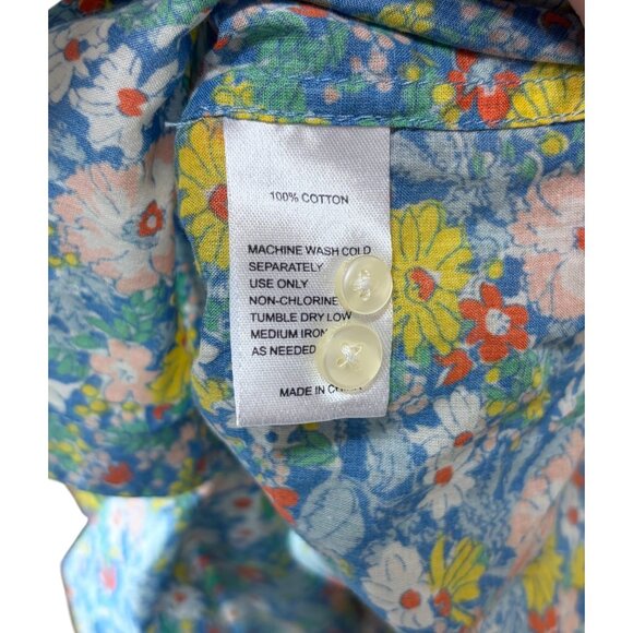 Trovata Birds of Paradise Blouse Button Down Ditsy Floral Summer Fields - Picture 5 of 5
